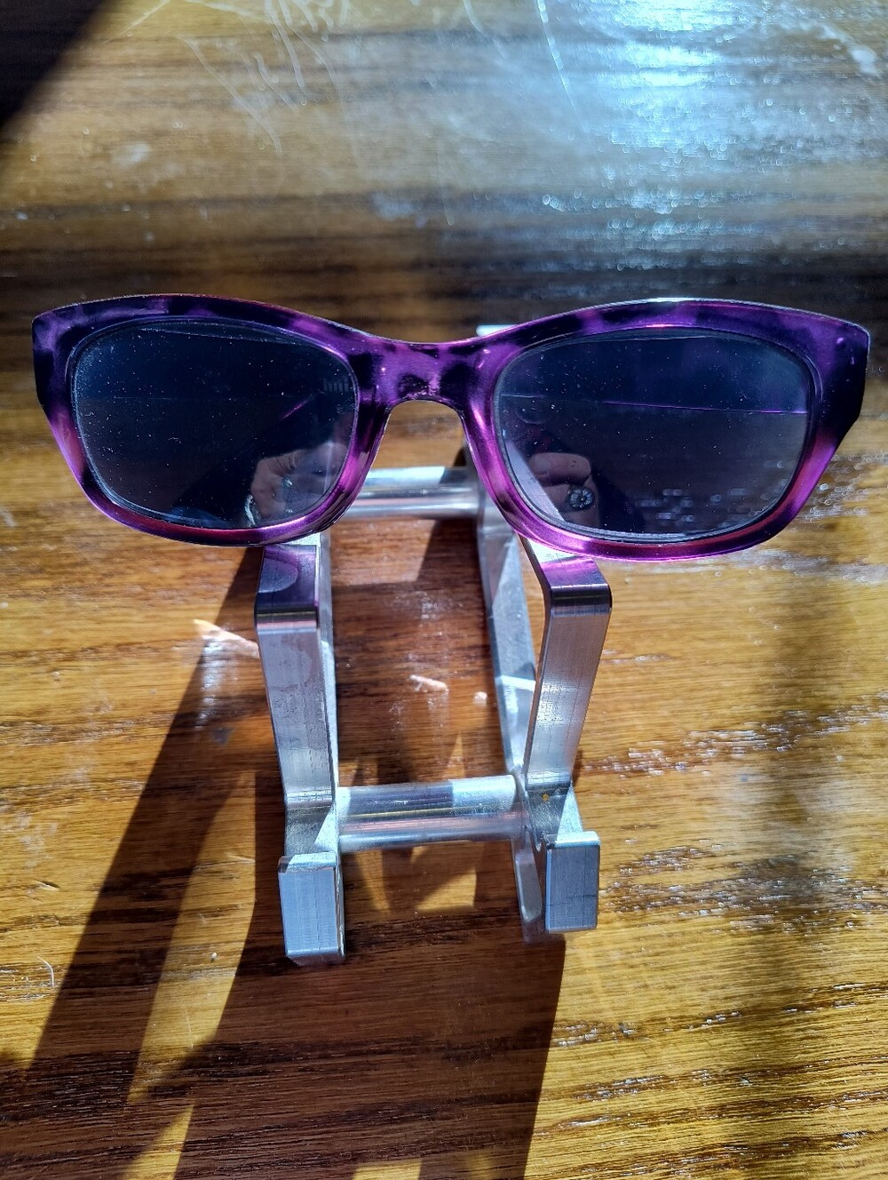 Unbranded Purple Tortoiseshell Rectangular Reading Sunglasses 2.50